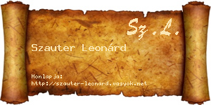 Szauter Leonárd névjegykártya