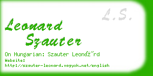 leonard szauter business card